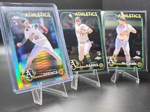2024 Topps Chrome Prism Refractor MITCH SPENCE RC #USC166 Athletics BONUS CARDS! - Picture 1 of 2