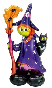 NEW Airloonz 55" Scary Witch Foil Mylar Air Balloon Halloween Party Decor Supply - Picture 1 of 7