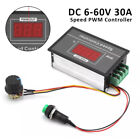 Dc6-60v 30a 12v 24v 36v 48v Digital Pwm Motor Speed Controller Stop Start Switch