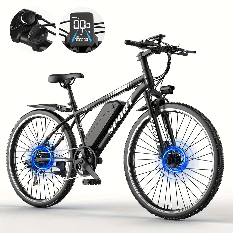 ASKGO 26 Zoll E Bike City Bike MTB E-Hollandrad 48V 7-Gang 350W Motor 25km/h - Bild 1 von 4