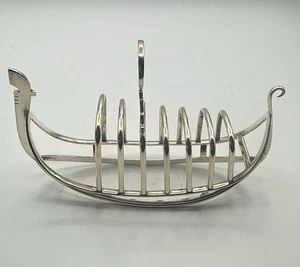 Antique Silver Plated Gondola Toast Rack - Picture 1 of 10