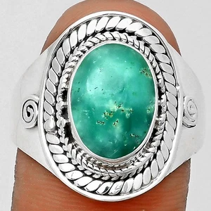 Natürlicher Paraiba Amazonit 925 Sterling Silber Ring Gr.8 Schmuck R-1398 - Bild 1 von 5