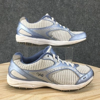 Ryka Shoes Womens 9.5 M Dash 2 Athletic Walking Low Sneakers Blue White Mesh - Image 1 of 4