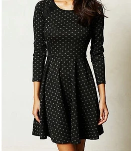 Weston Wear San Francisco Women’s Small Black Polka Dot Fit and Flare Dress - Picture 1 of 11