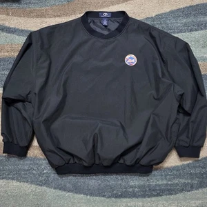 Chaqueta cortavientos suéter Vantage New York Mets 2XL negra con logotipo bordado - Imagen 1 de 8