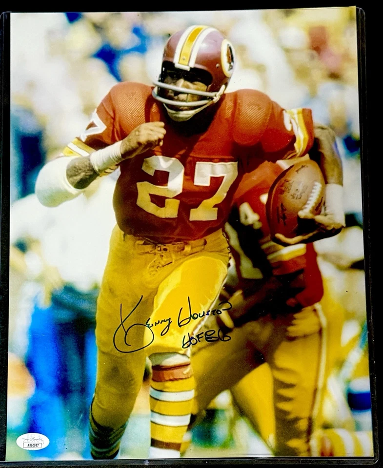 Kenny Houston assinado 11x14 Washington Redskins certificado JSA - Imagem 1 de 1