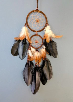 Коричневый Dreamcatcher мальчиков Dream Catcher новый натуральный традиционное украшение спальни - Изображение 1 из 4