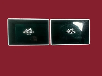 2 - Hermes Paris porta-sabonete em barra de plástico verde recipiente de viagem vazio França - Imagem 1 de 3