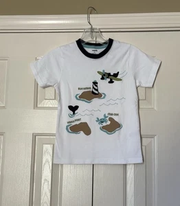 Gymboree Boys Nautical Appliqué Ringer Tee 5T - Picture 1 of 3