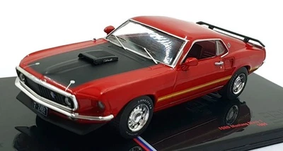 Ixo 1/43 Scale U43RDC003 - 1969 Ford Mustang Mach 1 - Red - Image 1 of 4