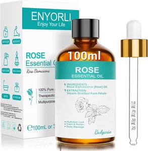 Olio Essenziale Di Rosa 100Ml Puro Naturale 100% Aromaterapia, Cura Della Pelle  - Foto 1 di 12