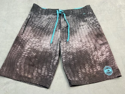 Шорты мужские Pelagic 36 черные серые аргонавты рыбные весы камуфляжная доска для серфинга пляжа плавания - Изображение 1 из 4