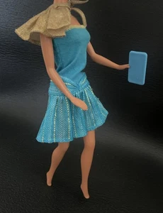 Vintage 1989 Barbie Dinner Date Fashions Kleid Aqua #9166 Going to a Party! - Bild 1 von 5