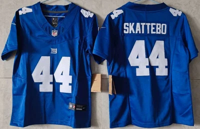 Camiseta deportiva cosida real cosida Tariffs Free~ YOUTH'S Cam Skattebo #44 Giants FUSE Foto 1 de 2