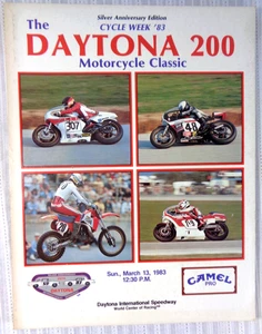 Daytona 200 Motorcycle Classic 1983 Race Program Silver Anniversary Edition VG! - Picture 1 of 5