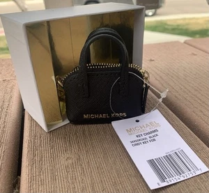 Ciondolo chiave/borsa Michael Kors nero Cindy nuovo con scatola/nuovo con scatola - Foto 1 di 11