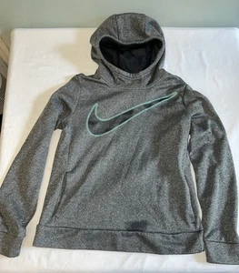 Nike Dri-Fit Youth Gray Long Sleeve Pullover Hoodie Youth Size Large See Photos - Picture 1 of 4