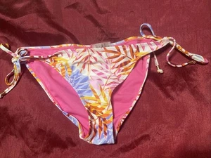 Damen Unterteil Bikini mit Handfläche Mehrfarbig Seitlich Bindebänder Größe Small - Bild 1 von 6