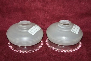 (2) Candlewick crystal/frosted G107 Individual Lamp Shade - Picture 1 of 7
