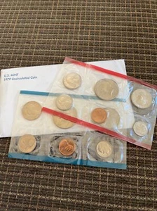 1979 US Mint Set Uncirculated 12 Coin Set Philadelphia & Denver P & D - Picture 1 of 5