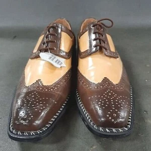 Zapatos de vestir Oxford Fortune From Liberty para hombre marrón beige punta de ala EE. UU. 7,5 - Imagen 1 de 8