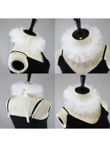 Soffice Collare Falso Arruffato - Rete Stratificata Choker Donna Cosplay Costume Clown 1PZ - Foto 1 di 14