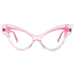 Gafas geométricas de acetato Cateye para mujer estilo único marcos de gafas de plástico - Imagen 1 de 26