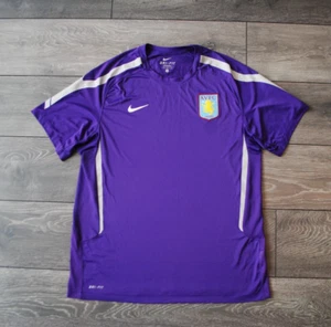 ASTON VILLA 2010-11 TRAINING SHIRT FOOTBALL JERSEY NIKE SIZE ADULT LARGE PURPLE - Picture 1 of 10