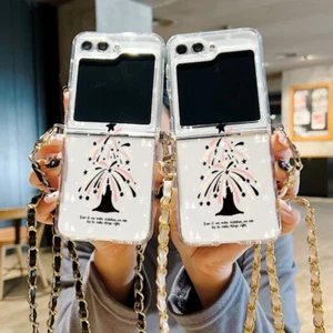 For Samsung Galaxy Z Flip6 Flip5 Flip4 3 Crossbody Lanyard Christmas Case Cover - Picture 1 of 16