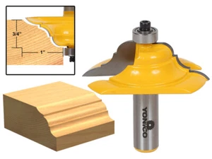 Broca de enrutador de borde de mesa barroca francesa de 2-1/2"" de diámetro - vástago de 1/2"" - Yonico 13133 - Imagen 1 de 3