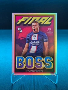 2022-23 TOPPS Superstars UEFA Club Competitions Card Final Boss Kylian Mbappé - Picture 1 of 1