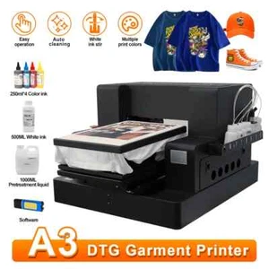 A3 DTG Flatbed Printer Direct Print To Clothes A3 DTF T-shirt Printing Machine - Picture 1 of 24