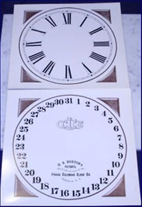 RELOJES DE ITHACA DIALES DE REEMPLAZO PARA EL AGRICULTOR TEMPRANO # 10 BRILLO DE STOCK ANTIGUO - Imagen 1 de 3