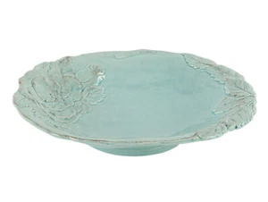 Suppenteller, Pastateller ROMANTICA D. 24cm türkis grün Keramik VIRGINIA CASA - Bild 1 von 1
