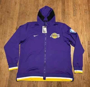 Nike NBA 75 Los Angeles LA Lakers Showtime Dri-Fit Purple Hoodie Jacket Men XL-T - Picture 1 of 9