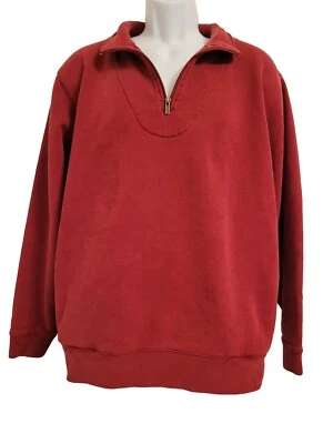 Vintage LL Bean Mens Sweater Large Collared Knit 1/4 Zip Pockets Item ID 254673 - Image 1 of 4