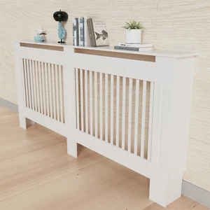 S M L XL Radiator Cover for Bedroom Slatted Design Storage Shelf Heater Cover - Picture 1 of 22