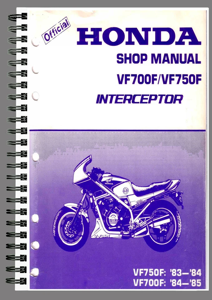 HONDA VF700 VF750F  WORKSHOP MANUAL REPAIR TALLER SERVICE BOOK ON PAPER ENGLISH - Imagen 1 de 2