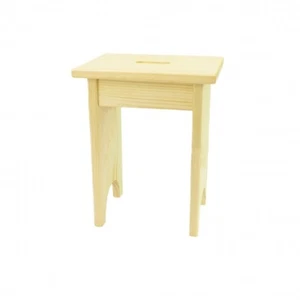 Retro Handmade Stool High Shabby Chic Natural - Picture 1 of 4