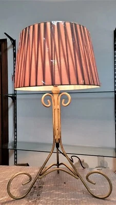 LAMPADA VETRO E FERRO BATTUTO STILE CLASSICO LUME VINTAGE ANTIQUARIATO MODERNO - Immagine 1 di 4