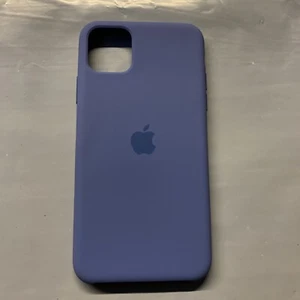Offizielle Apple iPhone 11 Pro Max Silikon Abdeckung Slim Case - Leinen blau - Bild 1 von 2