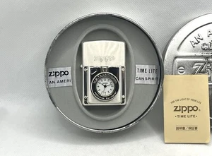 Unused! ZIPPO 1999 Limited Edition TIME LITE Watch Lighter & Tin Case - Picture 1 of 11