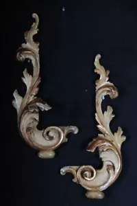 V-134 Baroque Decorative Elements Wood Gold Plated 18th Jhd. * - Picture 1 of 1