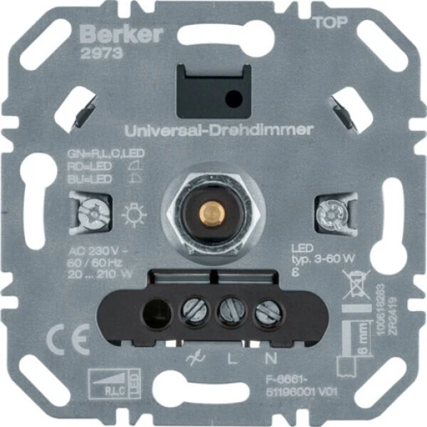Berker UNIVERSAL-DREHDIMMER STANDARD (2973 LED 3-60W) - Bild 1 von 1