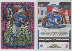 2020 Panini Prizm No Huddle Pink Prizm /15 Kerryon Johnson #200