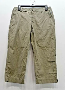 Eddie Bauer Women Vashon Fit Straight Leg Cotton Casual Cargo Capri Pant 6P - Picture 1 of 9