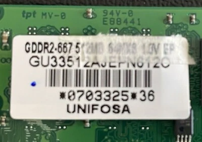 512 MB GDDR2 -667 64MX8 1.8V EP GU33512AJEPN612C ACER Foto 1 de 3