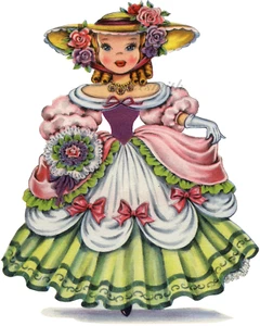 ENGLAND RETRO DOLLS OF THE WORLD Giclee 8x10 Print - Picture 1 of 1