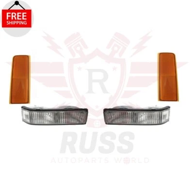 New Front Turn Signal Light + Side Marker Lamp Fits 1988-2002 Chevrolet C3500 - Image 1 of 4