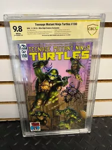 Teenage Mutant Ninja Turtles #100 Signed & Remark by Monte Moore Graded CBCS 9.8 - Picture 1 of 4